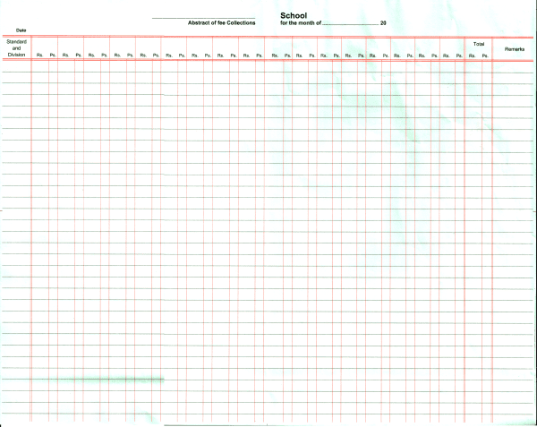 Uniprint abstract fee register internal pages