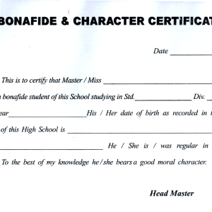 Bonafide Certificate Book