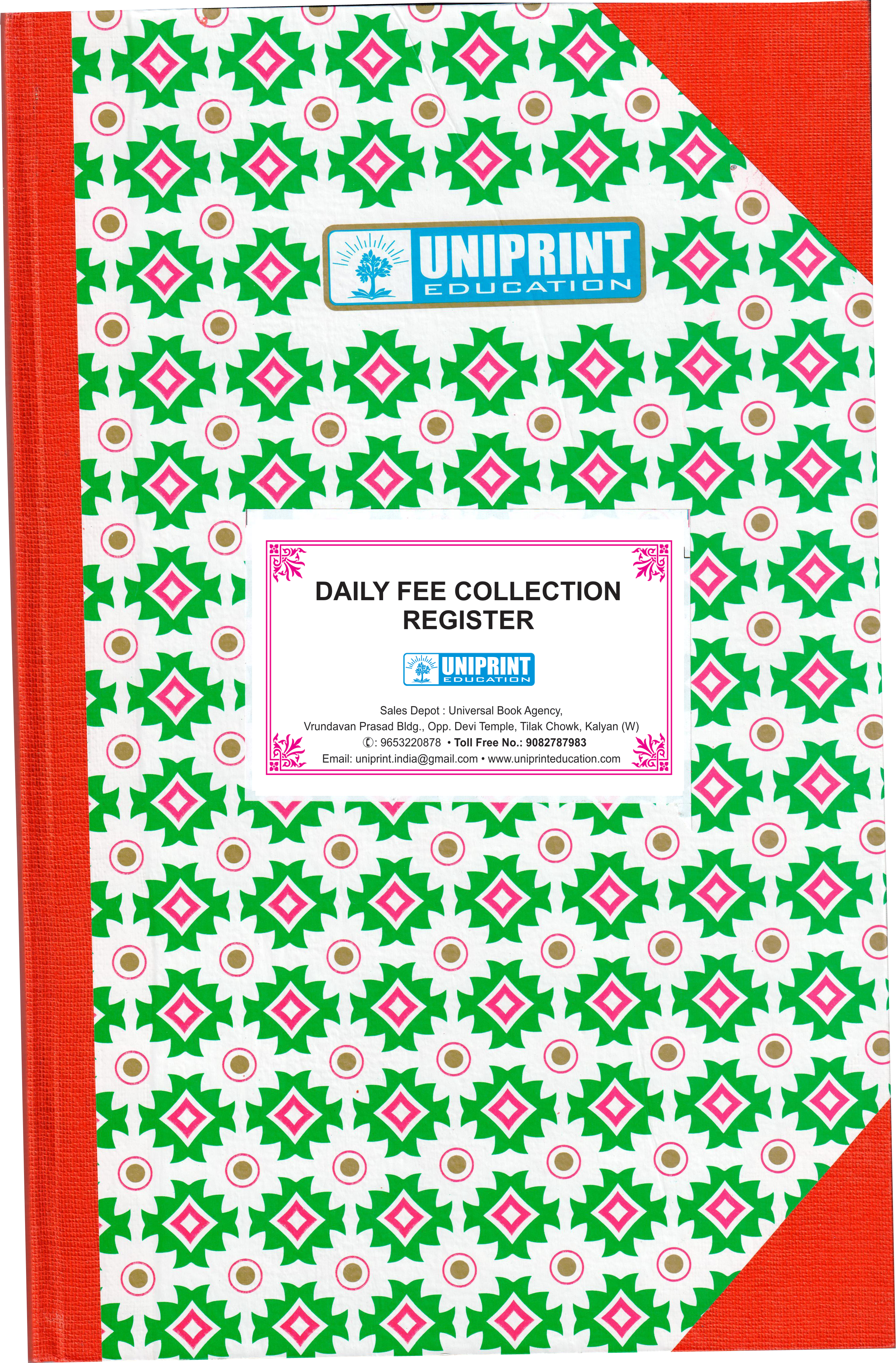 Uniprint Daily Fee Collection Register