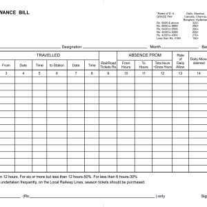 T. A. Bill Forms