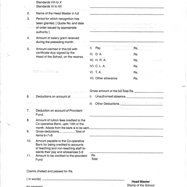 Uniprint Accompaniment to Proforma No. 2 with certificate