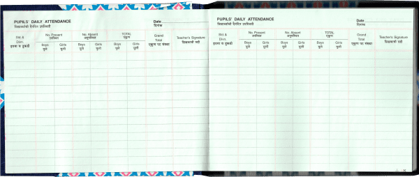 Uniprint Pupils Daily Attendance Half internal pages