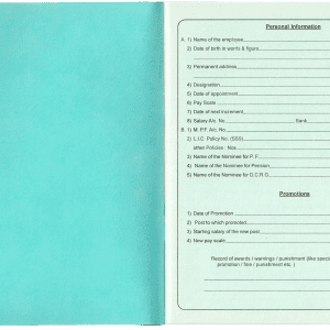 Uniprint Salary & Service Record Book