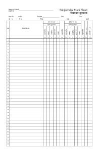 Uniprint Subjectwise Mark Sheet