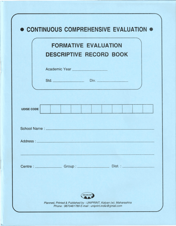 Uniprint English Continuous Comprehensive Evalution